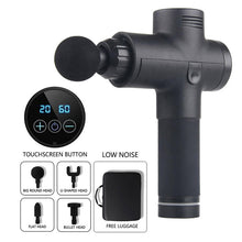 Load image into Gallery viewer, LCD Display Body Massage Gun Exercising Muscle Electric Massager Gun head Massager for Neck and Back Vibrator Slimming Shaping