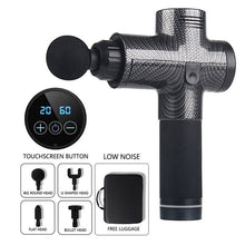 Load image into Gallery viewer, LCD Display Body Massage Gun Exercising Muscle Electric Massager Gun head Massager for Neck and Back Vibrator Slimming Shaping